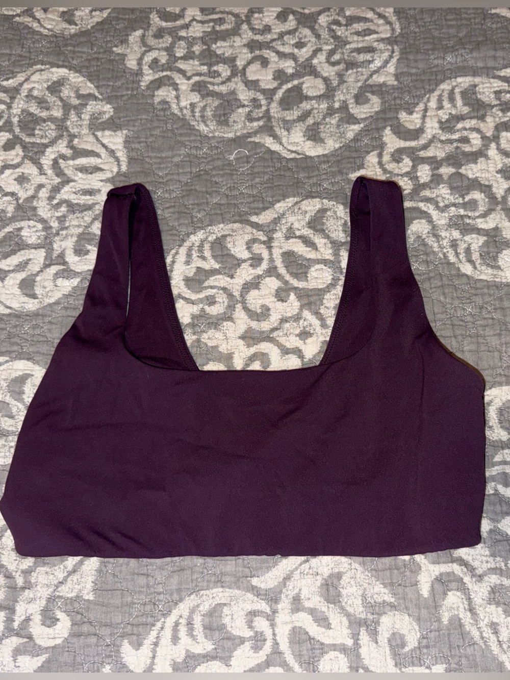 aerie Deep Plum Scoop Sports Bra